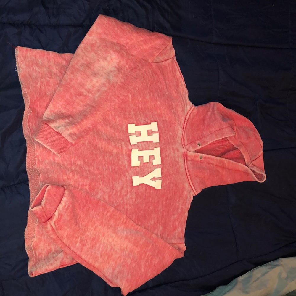 Hooded cropped forever 21 sweatshirt